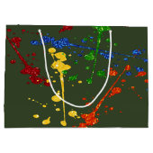 Glitter Paintball Party Paint Splatter Groot Cadeauzakje (Achterkant)