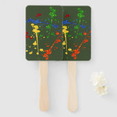 Glitter Paintball Party Paint Splatter Handwaaier (Voorkant en achterkant)