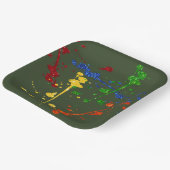 Glitter Paintball Party Paint Splatter Papieren Bordje (Gebogen)