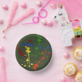 Glitter Paintball Party Paint Splatter Papieren Kommen (Feest)