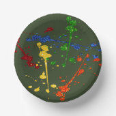 Glitter Paintball Party Paint Splatter Papieren Kommen (Voorkant)