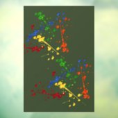 Glitter Paintball Party Paint Splatter Raamsticker (Vel 3)