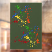 Glitter Paintball Party Paint Splatter Raamsticker (Vel 2)