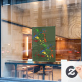 Glitter Paintball Party Paint Splatter Raamsticker (Cafe Raam)