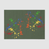 Glitter Paintball Party Paint Splatter Tissuepapier (Voorkant)