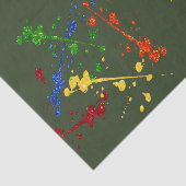 Glitter Paintball Party Paint Splatter Tissuepapier (Detail)