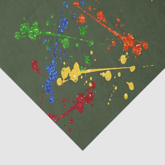 Glitter Paintball Party Paint Splatter Tissuepapier (Detail)