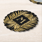Glitter Palm Fronds Kartonnen Onderzetters (Gekanteld)