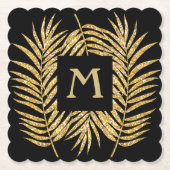 Glitter Palm Fronds Kartonnen Onderzetters (Voorkant)