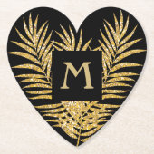 Glitter Palm Fronds Kartonnen Onderzetters (Voorkant)