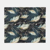 Glitter Pampas Gras Fleece Deken (Voorkant (Horizontaal))