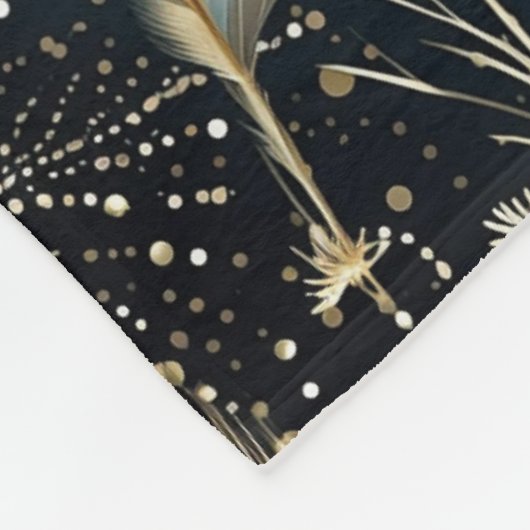 Glitter Pampas Gras Fleece Deken (Hoek)