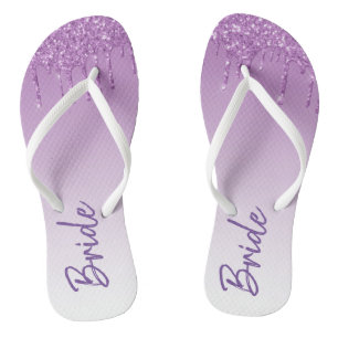 Glitter Paper-bril van Paars Teenslippers