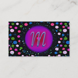 Glitter Party Monogram Visitekaartje