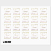 Glitter Party Roos en goudmonogram sticker (Vel)