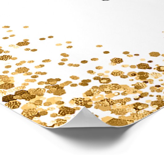 Glitter Party Welkomstbord Poster (Hoek)