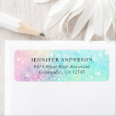 Glitter Pastel Bokeh Girly Colorful Patroon Etiket (Insitu)