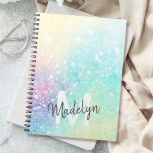 Glitter Pastel Bokeh Girly Colorful Patroon Notitieboek