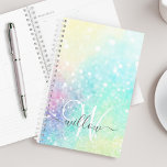 Glitter Pastel Bokeh Girly Colorful Patroon Planner<br><div class="desc">Een prachtig multicolor pastelglitterpatroon,  dat u met uw douanedetails kunt personaliseren.</div>