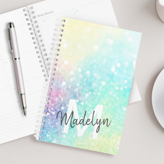 Glitter Pastel Bokeh Girly Colorful Patroon Planner