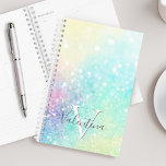 Glitter Pastel Bokeh Girly Colorful Patroon Planner<br><div class="desc">Een prachtig multicolor pastelglitterpatroon,  dat u met uw douanedetails kunt personaliseren.</div>