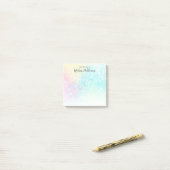 Glitter Pastel Bokeh Girly Colorful Patroon Post-it® Notes (Op bureau)
