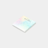 Glitter Pastel Bokeh Girly Colorful Patroon Post-it® Notes (Schuin)