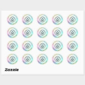 Glitter Pastel Bokeh Girly Colorful Patroon Ronde Sticker (Vel)