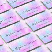 Glitter Pastel Girly Visitekaartje Contactkaartje