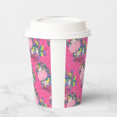 Glitter Pastle Pink Black Unicorn Paper Cups Papieren Bekers (Links)
