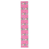 Glitter Pastle Pink Unicorn Long Table Runner Lange Tafelloper (Voorkant)