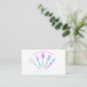 Glitter Pastry Chef Home Made Bakery Visitekaartje (Staand voorkant)