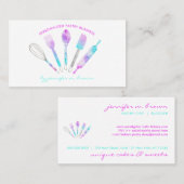 Glitter Pastry Chef Home Made Bakery Visitekaartje (Voorkant / Achterkant)