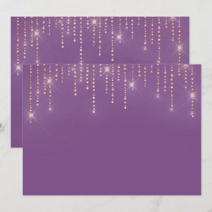 Glitter patroon blanco uitnodiging