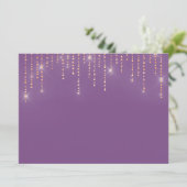 Glitter patroon blanco uitnodiging (Staand voorkant)