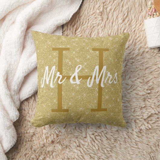 Glitter Pattern Monogram Cushion Kussen (Deken)