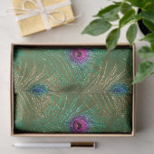 Glitter Pauwveer Serie Design 17 Tissuepapier (Geschenk)