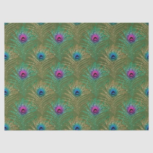 Glitter Pauwveer Serie Design 17 Tissuepapier (Voorkant)