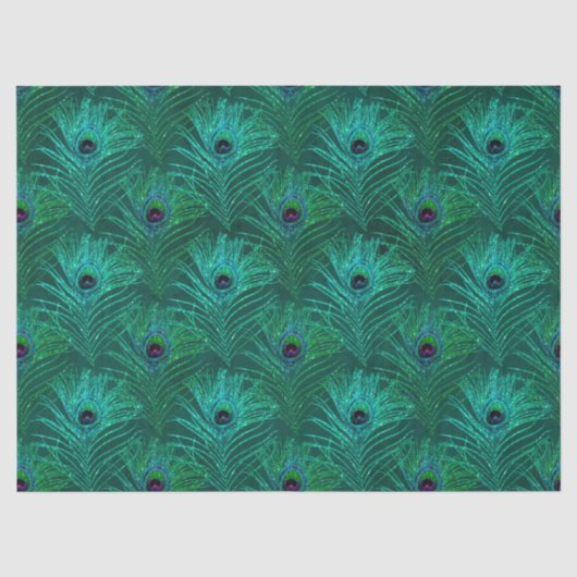 Glitter Pauwveer Serie Design 18 Tissuepapier (Voorkant)