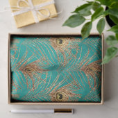 Glitter Pauwveer Serie Design 2 Tissuepapier (Geschenk)