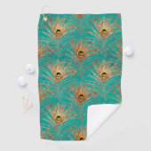 Glitter Pauwveren Patroon Golfhanddoek (Insitu)