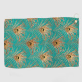 Glitter Pauwveren Patroon Golfhanddoek (Horizontaal)