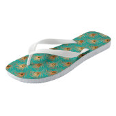 Glitter Pauwveren Patroon   Teenslippers (Schuin)