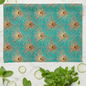 Glitter Pauwveren Patroon  Theedoek (Gevouwen)