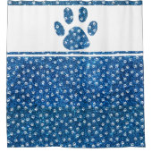 Glitter pawprint douchergordijn douchegordijn (Voorkant)