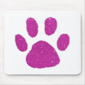 Glitter pawprint muispad muismat (Voorkant)
