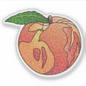 Glitter Peach Custom-Cut Vinyl Stickers (Voorkant)