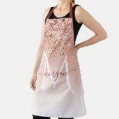 Glitter Peach Roos Gold Monogram Schort (Insitu)