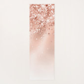 Glitter Peach Roos Gold Monogram Yogamat (Achterkant)