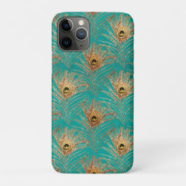 Glitter Peacock Feathers Patroon Case-Mate iPhone Case